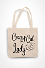 Crazy Cat Lady Tote Bag Funny Cute Novelty Cat Lover Bag Birthday Christmas Gift