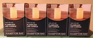 4pk Hampton Bay 3 in. D x 4.5 in. H Fireglow Effect Candle with 24 LED Battery - Picture 1 of 6