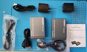 HDMI Extender Over Cat5e/6 1080p 3D | Transmitter & Receiver | Up to 60m (200ft) - Picture 1 of 4