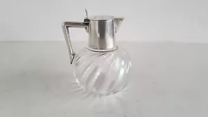 Prunk-Karaffe Kristallglas Montur 800 Silber Koch + Bergfeld Bremen datiert 1890 - Bild 1 von 9