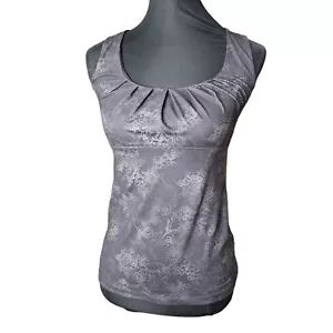 Patagonia Tank Top Womens XS Black Gray Pleated Front Sleeveless Shirt - Picture 1 of 6