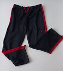 Nike Therma Fit Men's Large Black Red Drawstring Sweatpants Adjustable Ankle