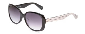 Kate Spade Amberlyn/F/S Women Sunglasses in Black Gold White Polka Dot/Grey 57mm - Picture 1 of 3