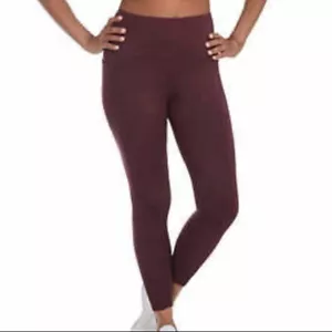 Danskin Ladies' 7/8 Brushed Legging - RED (Size: M) - Picture 1 of 4