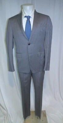 Sartoria Etro Gray Striped Flat Front Two Button Suit 38R NWT - Image 1 of 4