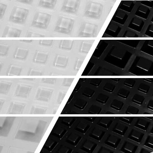 BUMPONES CUADRADOS DE PIES DE GOMA AUTOADHESIVOS PEQUEÑOS MEDIANOS GRANDES STOCK REINO UNIDO - Imagen 1 de 7