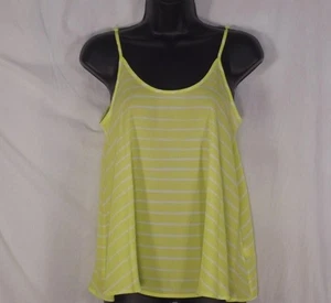 Small Cami APT 9 Womens Yellow Striped Tank Top Shirt Adjustable Straps NEW - Picture 1 of 3