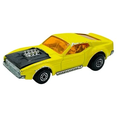 Matchbox 1972 Yellow Boss Mustang No. 44 Superfast Series Lesney Black Hood - Image 1 of 4