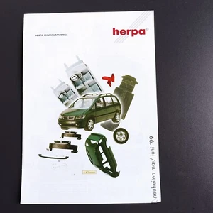 HERPA  toy cars and trucks German/English  brochure / catalog May/June '99 - Picture 1 of 5