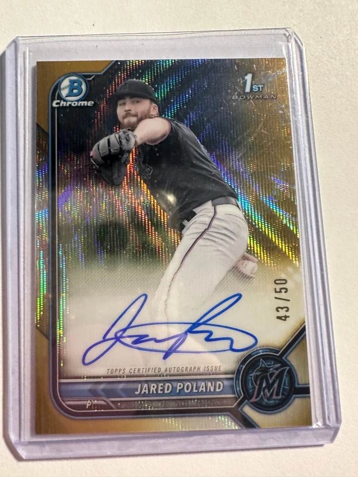 K111,482 - 2022 Bowman Chrome Draft Auto Gold Wave #CDAJPD Jared Poland #/50 - Image 1 of 1