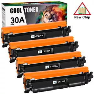 4x CF230A 30A Toner Cartridge For HP LaserJet pro M203dw M203dn M227fdn M227fdw - Picture 1 of 11