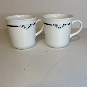 Vintage Corelle Corning Ware Zenith Coffee Cups Set of 2 Made in the USA - Picture 1 of 9