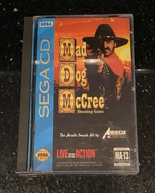 Mad Dog McCree Shooting Game Sega CD 1993 CIB Complete In Box