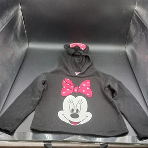 Disney Toddler Girls' Minnie Hoodie with (faded) Bow and Ear, , Black, Sz 4 vtg - Picture 1 of 9