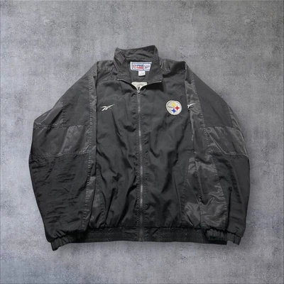 Vtg Pittsburgh Steelers Jacket Mens XL Black Yellow Reebok Proline NFL 90s - Image 1 of 4