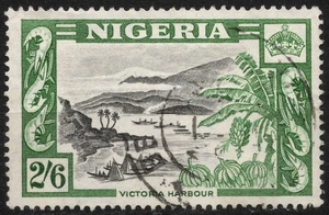 #88 SG77 used 1953  2'6 s NIGERIA Victoria Harbour -  Country Motifs (1953-1958) - Picture 1 of 2