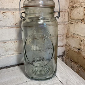 Barattolo da muratore in vetro trasparente Ball Ideal GALLON chiusura balla filo aquila goffrato - Foto 1 di 11