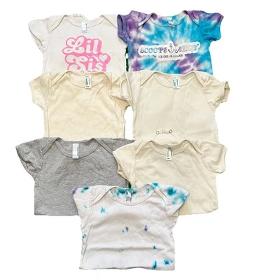 一件式婴儿短袖上衣 7 包套装美国服装 12-18 个月 — 第 1/4 张图片