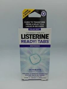 Listerine Ready Tabs Chewable Tablets Whitening Polar Mint 24 Tablets Sugar Free - Picture 1 of 4