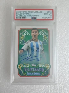 2023 Topps Argentina Fileteado Paulo Dybala Insert FT-6 Auto PSA 10 - Picture 1 of 2