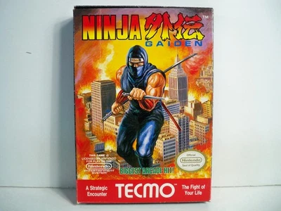 K25i44701 NINJA GAIDEN W/ BOX & MANUAL 1989 NES NINTENDO ORIGINAL VINTAGE TECMO - Image 1 of 4