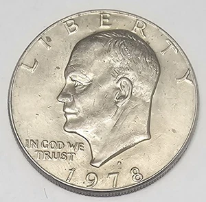 1978-D Eisenhower Ike Dollar US Coin Ungraded #347 - Picture 1 of 2
