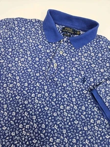 Polo Ralph Lauren Men's Short Sleeve Floral Print Polo Shirt Classic Fit Medium - Picture 1 of 8