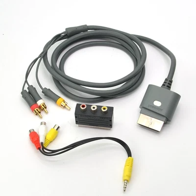 MICROSOFT XBOX 360 SLIM OFFICIAL COMPOSITE SCART AV CABLE  821376 - Image 1 of 4