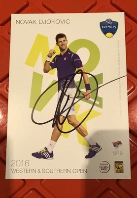 Tarjeta Promocional Novak Djokovic Autografiada 5x7 W&S Abierta ¡¡¡BELLEZA!!!! Foto 1 de 2