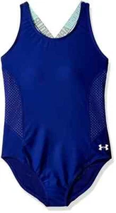 Under Armour L69327 Kids UA Racer One-Piece Formation Blue Girl's Size 5 - Picture 1 of 2