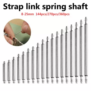 144/270/360x Watch Strap/Bracelet Strong Double Shoulder Spring Bar Pin 8-25mm - Picture 1 of 15