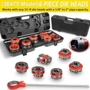 36475 Model 12-R Manual Exposed Ratchet Pipe Threader Kit 6 Dies,1/2'' to 2'NPT - Foto 1 di 9