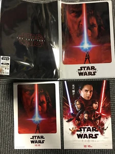 STAR WARS Japan double CLEAR FILE/mini poster SET Ep. 8 Last Jedi KYLO REN POE - Picture 1 of 5