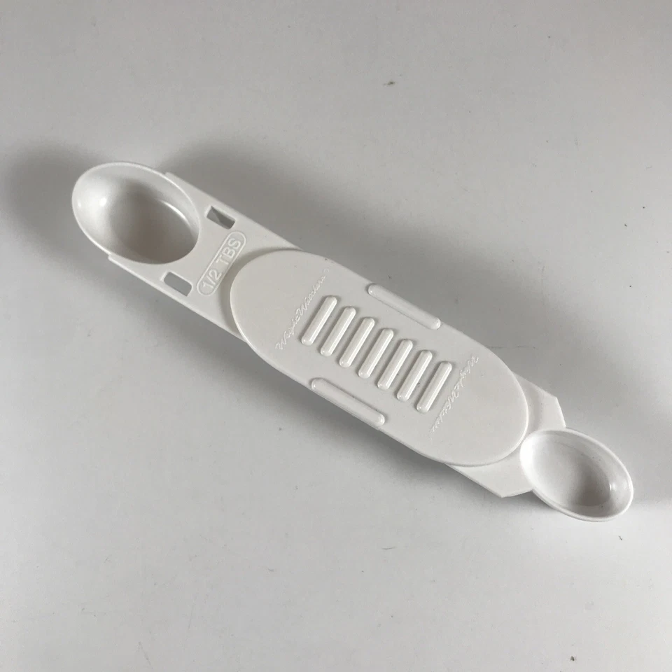 Weight Watchers Leveling Measuring Spoon White China 1/2 tsp 1/2 TBS Vintage - Image 1 of 3