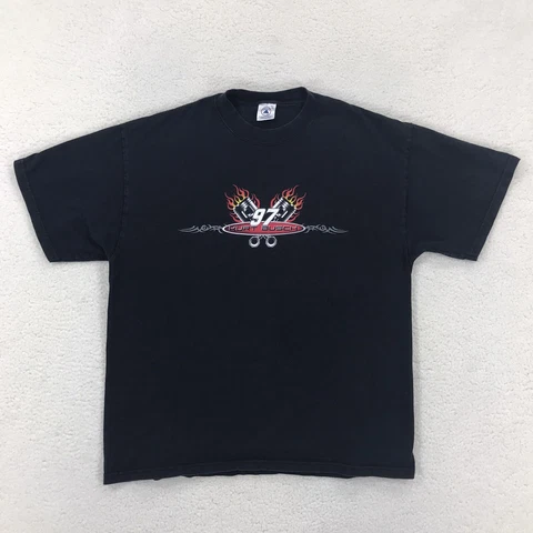 Kurt Busch Shirt Mens Extra Large Black Roush Racing 97 Graphic Tee NASCAR Adult Cover
