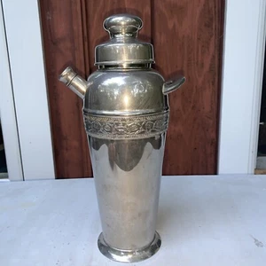 1920's Antique Apollo EPNS Bernard Rices Sons Silver Plated Cocktail Shaker - Picture 1 of 12