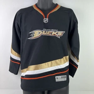 Reebok CCM Anaheim Ducks NHL Licensed Jersey Youth L Black/Gold 49/65 - Picture 1 of 10