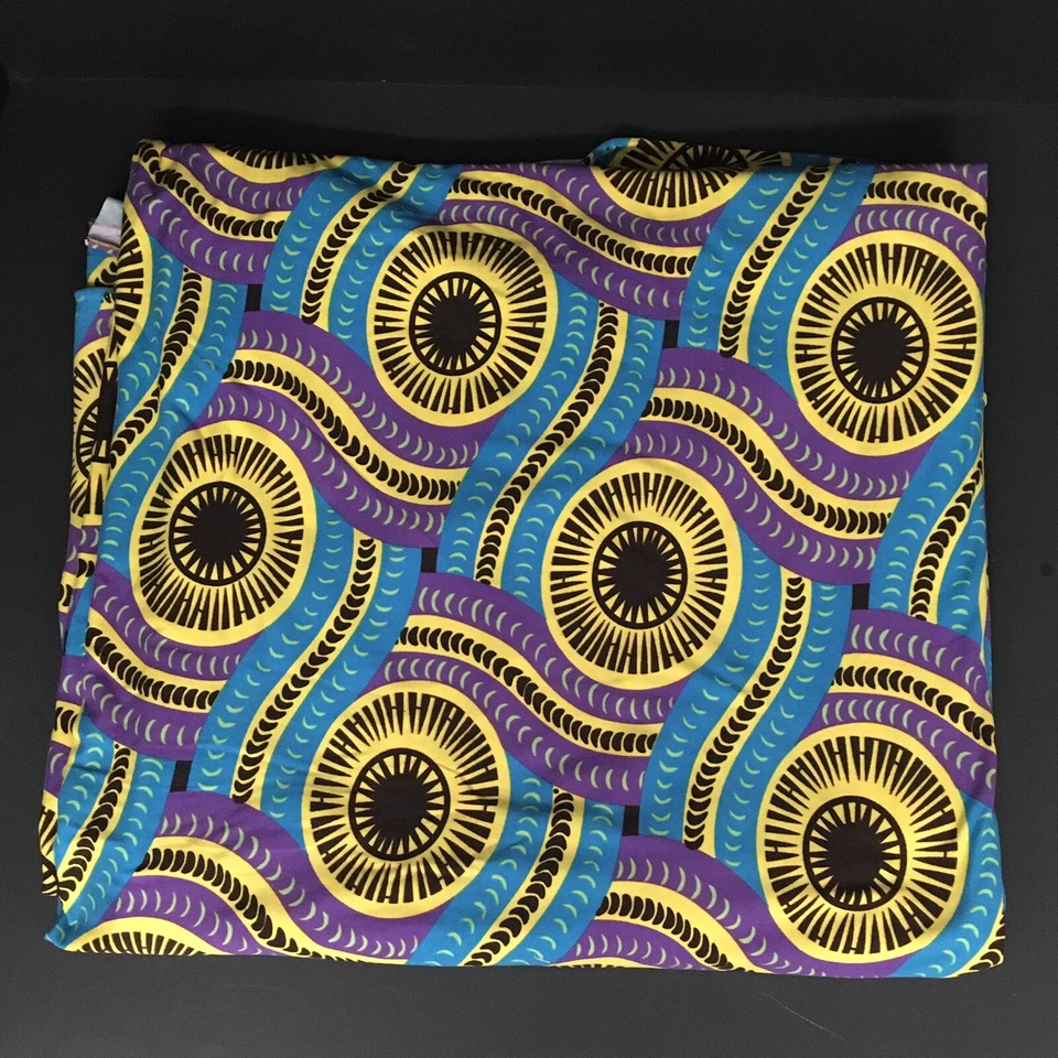 Ankara Inspired Printed Ethnic 4-way Stretch Fabric Polyester Spandex 96 x 63 Pc - Image 1 of 3