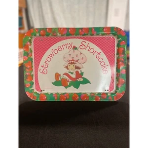 Vintage 1981 Strawberry Shortcake Metal Bed TV Lap Tray Table Folding Legs - Picture 1 of 8