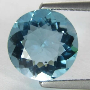 4.20Cts Natural Charming Greenish Blue Fluorite 10mm Round Cut Gemstone - Picture 1 of 6