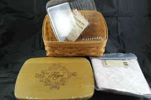 Longaberger 2009 HOH Warm Braun Horizon of Hope Notenkorb Kombi mit Aufkleber Deckel - Bild 1 von 10