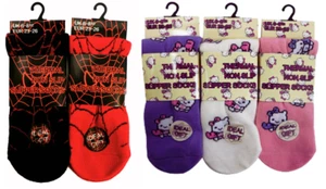 Boys Girls Designer Slipper Socks Winter Anti Skid Thermal Warm Spider Non Slip - Picture 1 of 3
