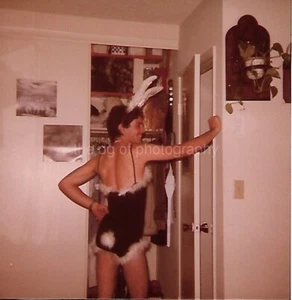 BUNNY MAN Play Boy 70's 80's FOUND PHOTO Color ORIGINAL Snapshot VINTAGE 53 48 A - Picture 1 of 1