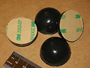 4 SORBOTHANE 1 1/4 inch 32mm 1.25" VIBRATION ISOLATION FEET PODS Hemisphere 50D - Picture 1 of 4