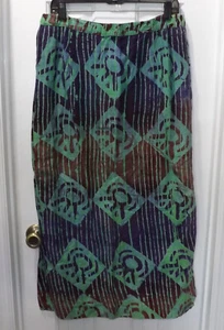 🌺 WOMEN'S TIE DYE TRIBAL PRINT BOHO MAXI SKIRT DRESS PLUS SIZE 16 - Imagen 1 de 3