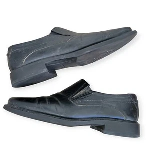 ECCO Black Leather Slip On Loafer Shoes Dress Shoes Men Sz EU 41 - Picture 1 of 6