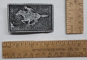 1860 1960 PONY EXPRESS - UNITED STATES POSTAGE - belt BUCKLE - listing #7542 - Picture 1 of 10