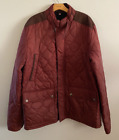 Tommy Hilfiger Men's Quilted Jacket Burgundy Brown Faux Suede Size XL NWT