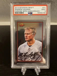 2019 bowman draft Andrew Vaughn 30th Anniversary PSA 9 - Picture 1 of 2
