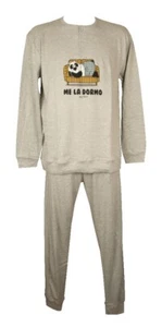 Pigiama uomo CRAZY FARM cotone interlock invernale manica lunga collo serafino p - Imagen 1 de 5